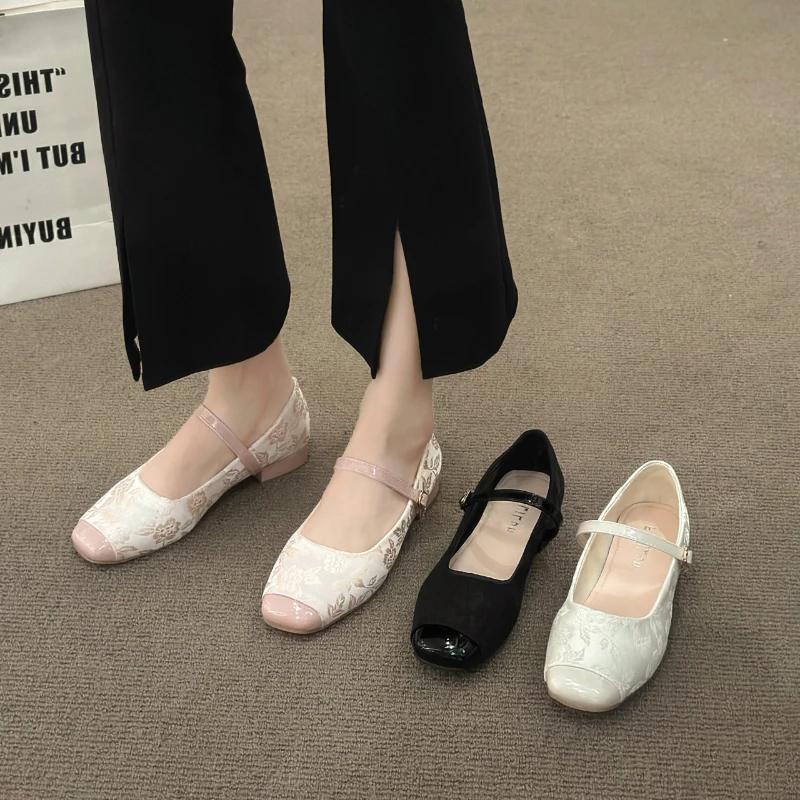 Fashion Shallow Mouth Summer Shoes Ladies Casual Female Sneakers Low Heels Dress Flats Women Round Toe Modis 2024 On Heels Cute Comforta