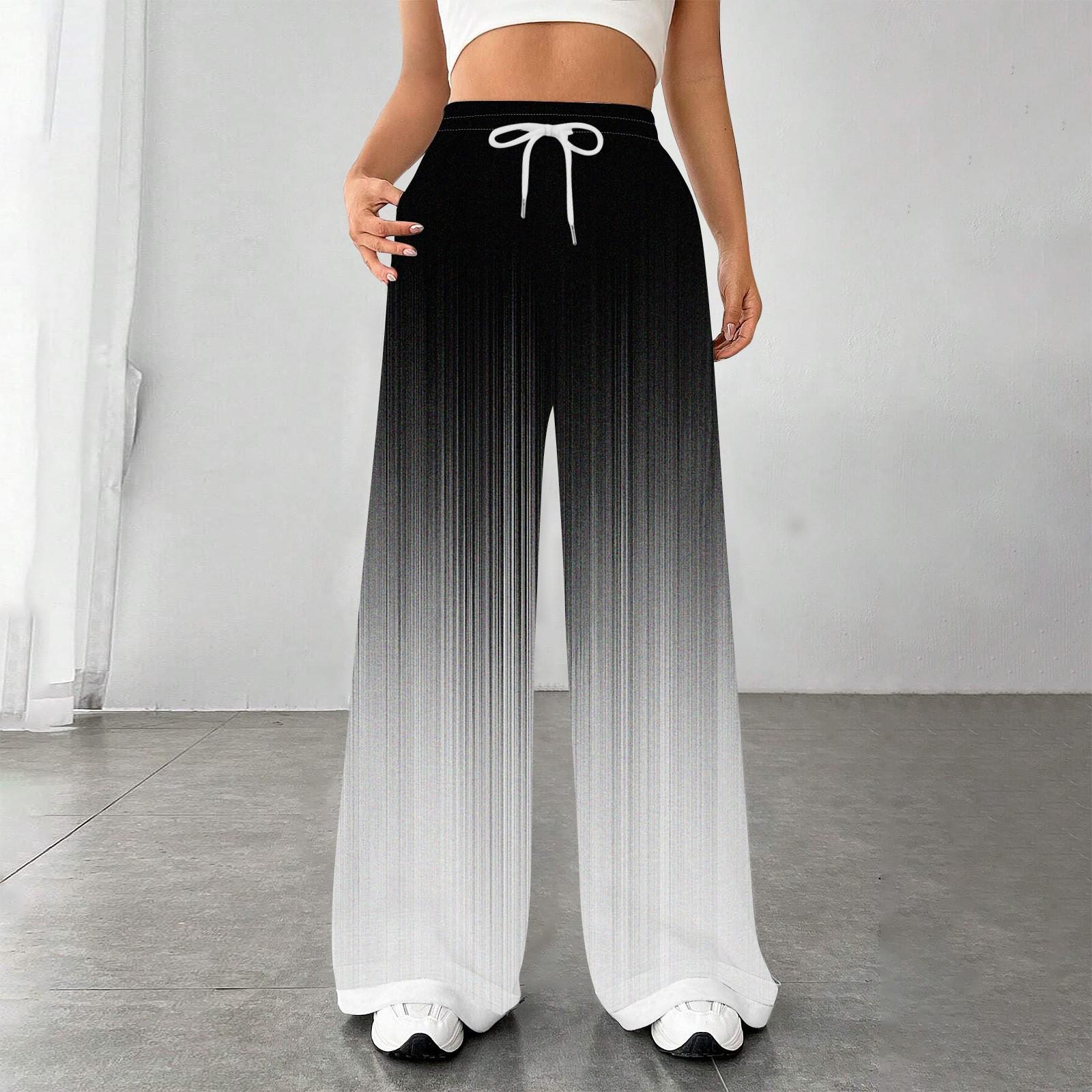 

Женские модные свободные повседневные спортивные брюки с завязками на талии, повседневные брюки S чёрный