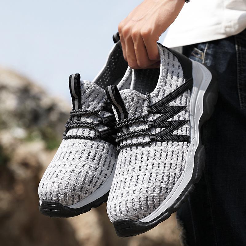 

2024 Весна та Осінь Літаючі Черевики Вуличне Взуття Чоловіче Вуличне Робоче Взуття Страхування Праці Спортивне та Дозвільне Взуття Інструменти Чоловіче Взуття 46 світло-сірий колір