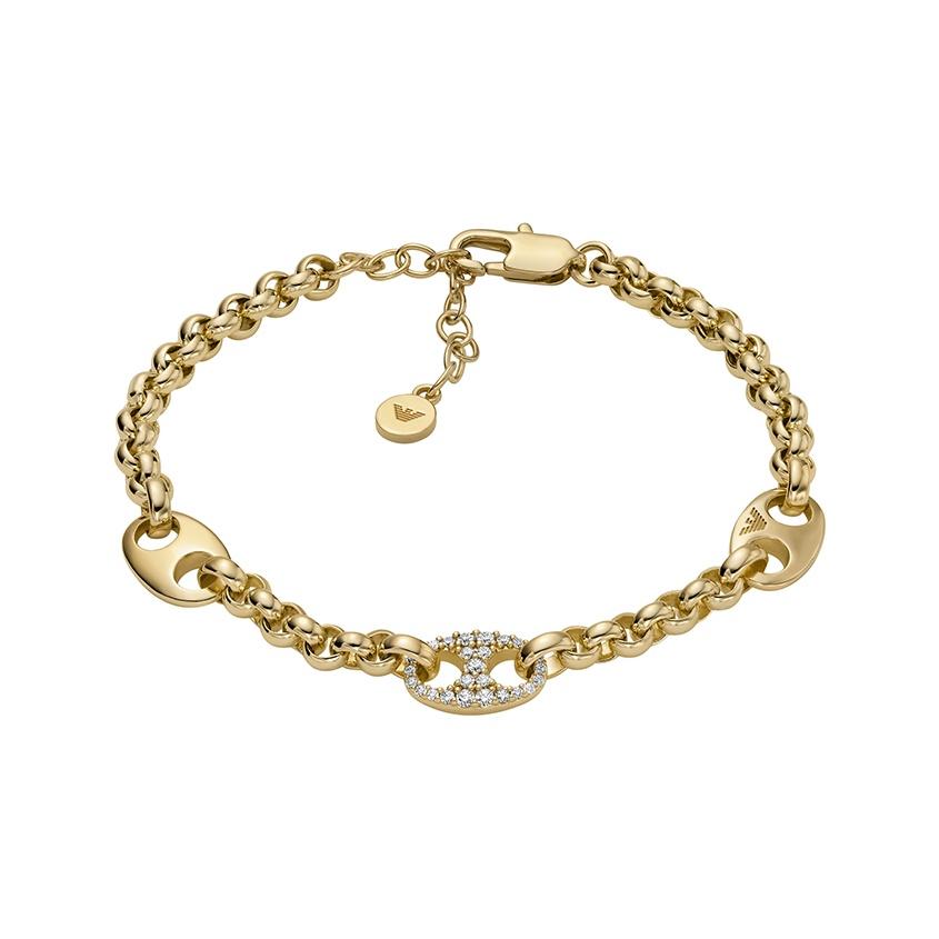 Emporio Armani Pig Nose Series Brass Bracelet Women bracelet Gold EGS3270710 Basic Packaging-Box