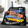 Custom Name skateboard Theme Printed Blanket - Perfect for Couch, Bed, Travel & Outdoor Use | Machine Washable, Cozy & Durable.