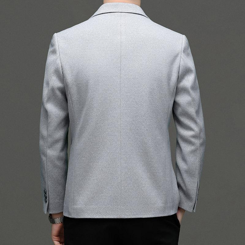 Spring and Autumn New Style Wool Suit Men's Slim-fitting Non-iron Woolen Small Suit Men's Wool Casual Single Jacket Men
