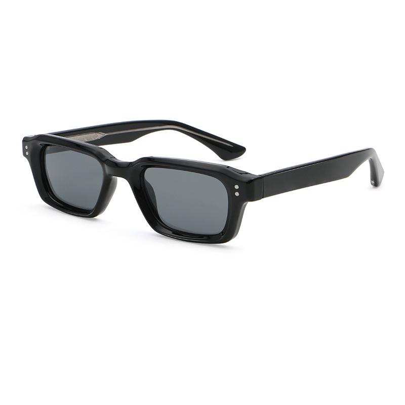 Square Retro Color-Block Fashion Sunglasses for Women - Iridescent European & American Style