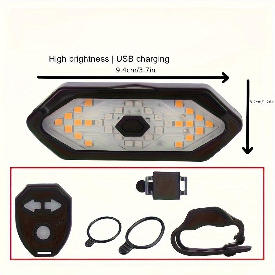 LED-Fahrradrücklicht mit Links-Rechts-Blinkern Pfostenmontiertes hinteres Fahrradlicht Geeignet für Mountainbike mit 5 Modi