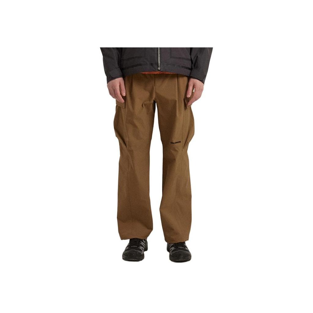 SALOMON Slate Korean Line Slate Rock Series Solid Color Mid Waist Straight Leg Work Pants Men Pants Light-Brown C28038