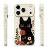 Black cat Huahua is suitable for anti-drop niche iPhone17Pro mobile phone case, new Apple 17/15 protective case silicone.