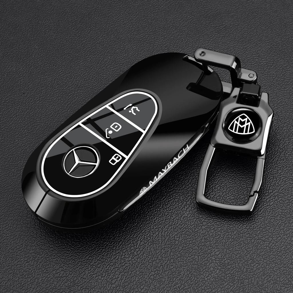 OQA4 Car Key Case Cover for Mercedes Benz C S A Class W206 W223 S350 C260 C300 S400 S450 S480 S500 Smart Key Holder Keychain