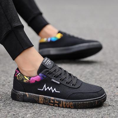 Sapatos masculinos de verão sapatos de lona tênis masculinos sapatos de pano tendência todos os jogos estudante sapatos casuais respirável nova moda sapatos