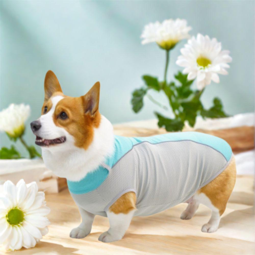 Quick Dry Pet Sleeveless Clothes Thin Fabric Pet Costumes Dog Cooling Vest  Beach Walk