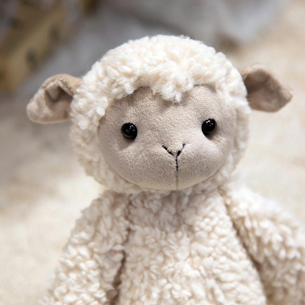 Cute Lamb Wool Plush Toy - Soothing Doll & Charming Companion for Girls