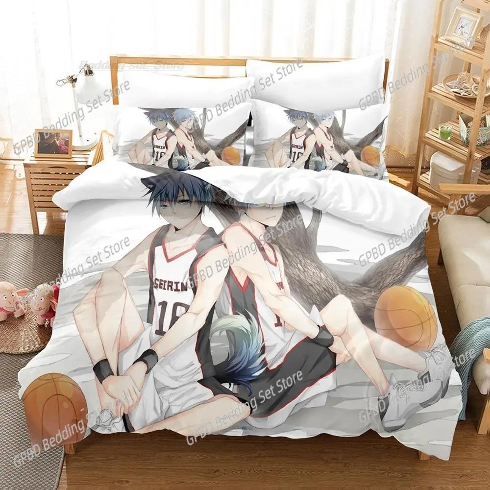 Cartoon Kuroko's Basketball 3D Bedding Set Duvet Cover Pillowcases Single Twin Full Queen King Size Home Decor Quilt Boys Gift