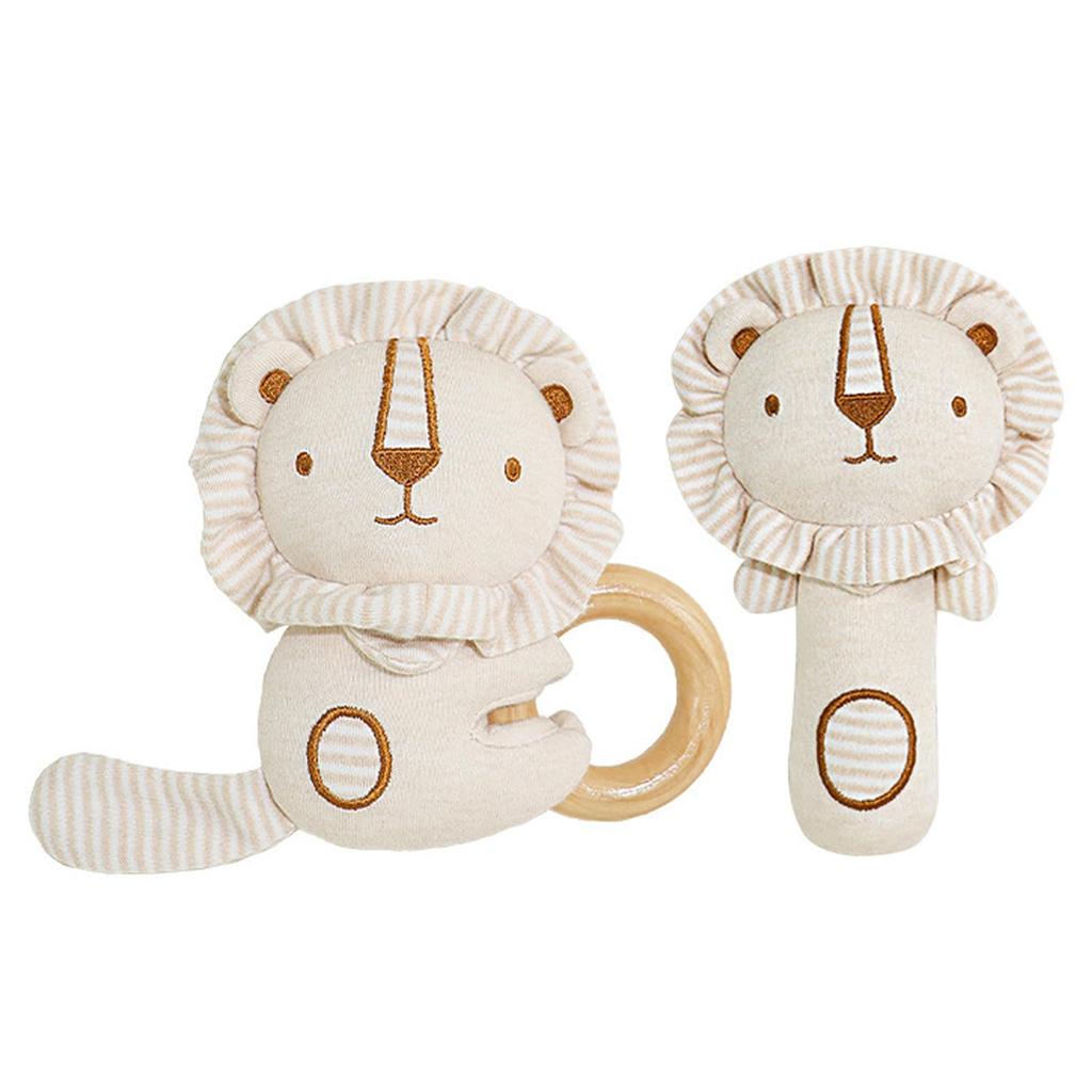 First Toys Lion Rattle Fabric Toy Baby Girl Organic Cotton Boys' (Lion)