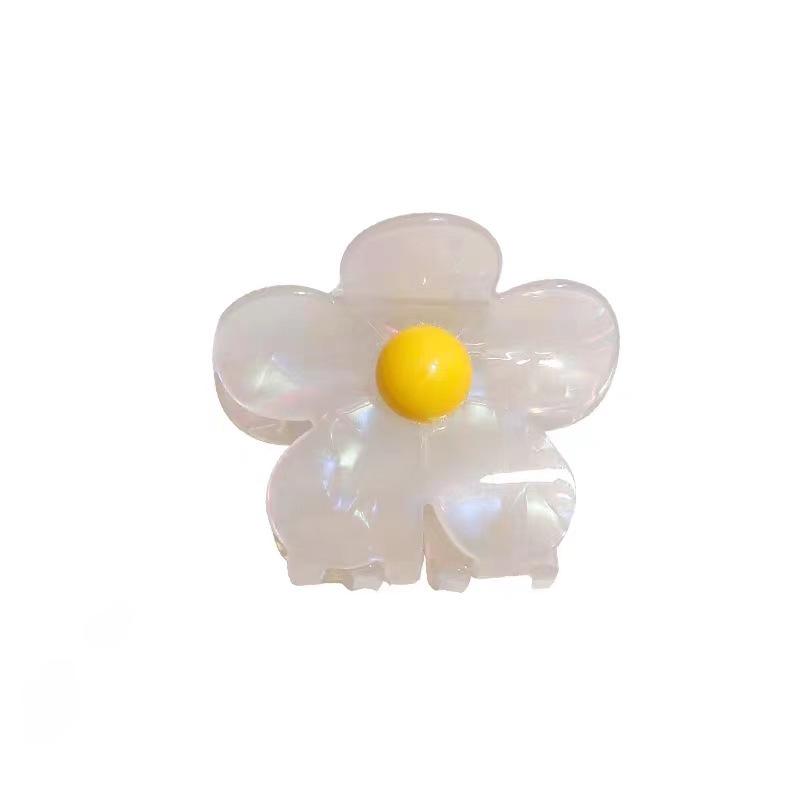 Gentle Yellow Flower Acetate Hair Clip: Shark Clip Hair Accessory