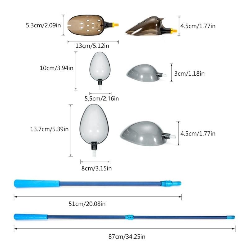 Fishing Bait Throwing Spoons Nesting Device Retractable Can Fish Bait Casting Scoop Long Throw Fixed Point Fishing Gear
