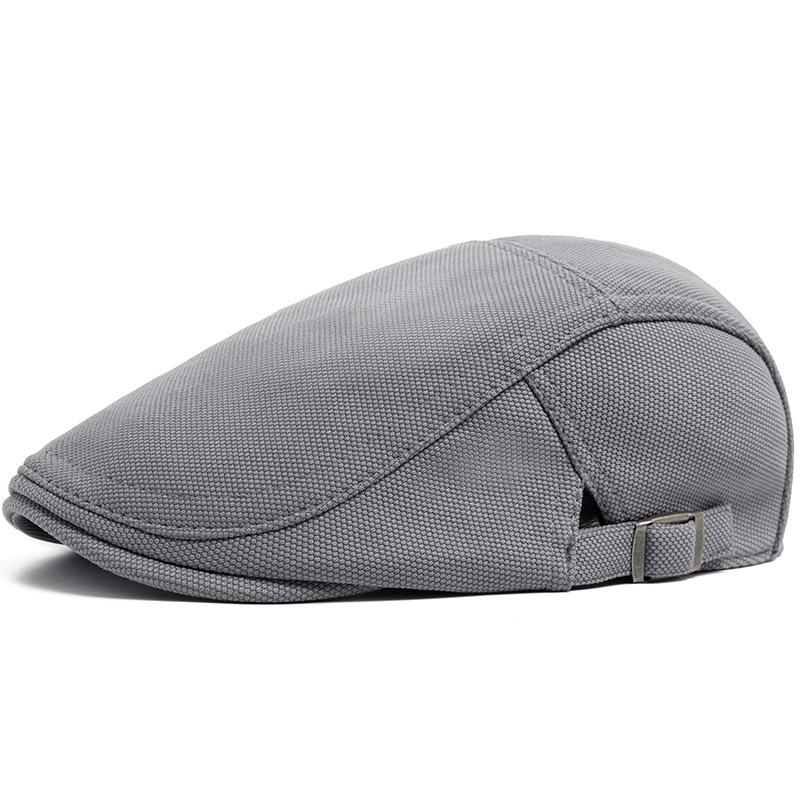 Jednokolorowa czapka męska wiosenno-jesienna retro wszechstronna casualowa kapelusz z daszkiem dla osób w średnim wieku i starszych beret malarski