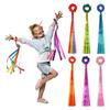6Pcs Dancing Rhythm Wrist Streamers Gymnastics Dance Decorations Rainbow Dance Ribbons for Dance Shows, Music Classroom