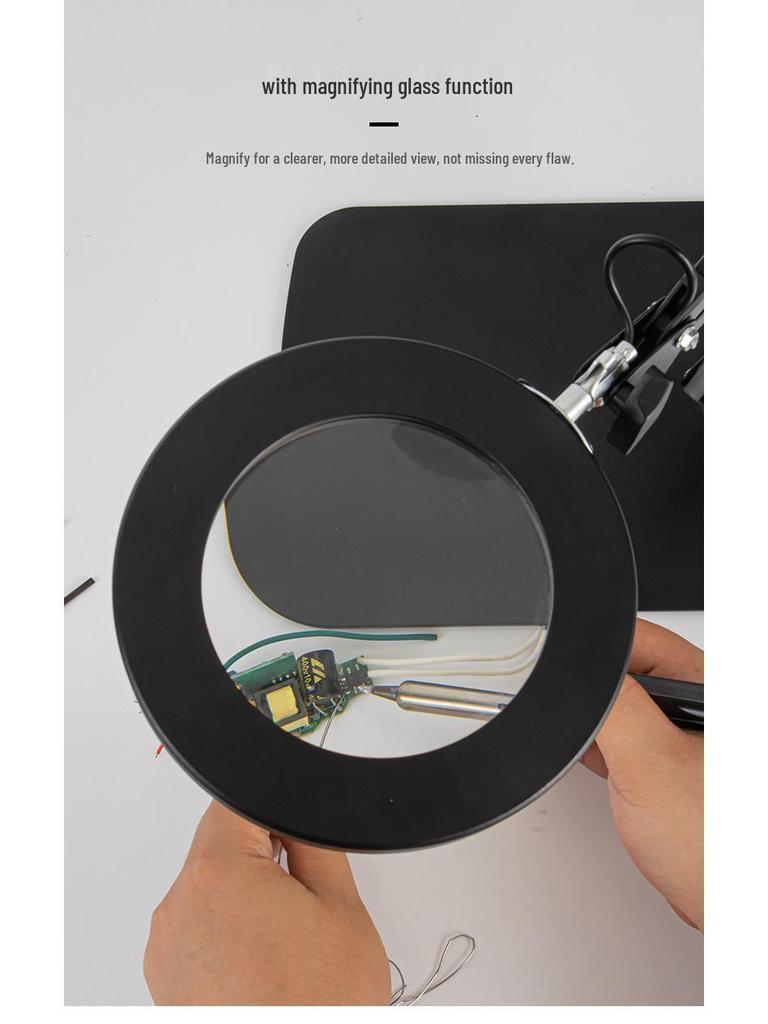 LED Long Arm Magnifying Desk Lamp for Reading, Study, and Maintenance Tasks