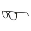 Logo Acetate Irregular Optical Frame Unisex Couple Style Black Black 53 Dust Bag + Glasses Case (random Color)