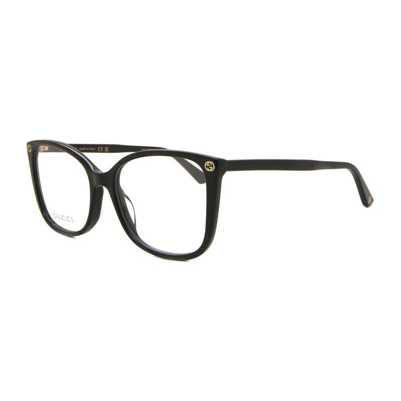 Gucci Logo Acetate Irregular Optical Frame Unisex Couple Style Black Black 53 dust bag + glasses case (random color) чёрный