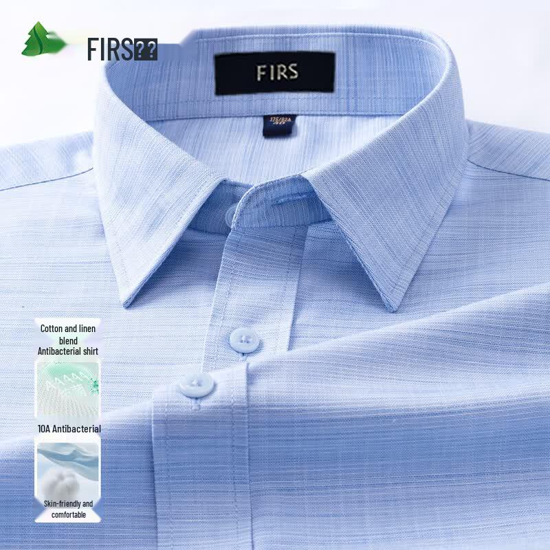 

FIRS Men s Linen Blend Short Sleeve Business Casual Shirt 42