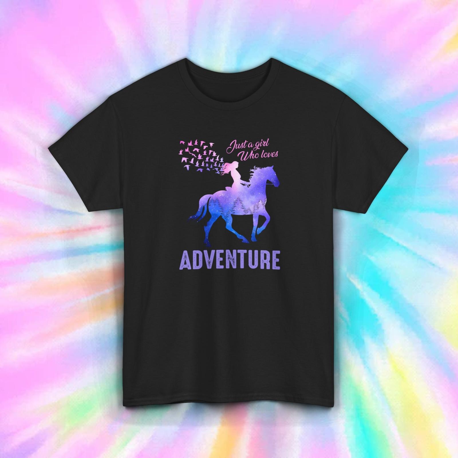 Girl Who Loves Adventure T-Shirt | Horse Riding Graphic Tee | S-5XL XXXXL