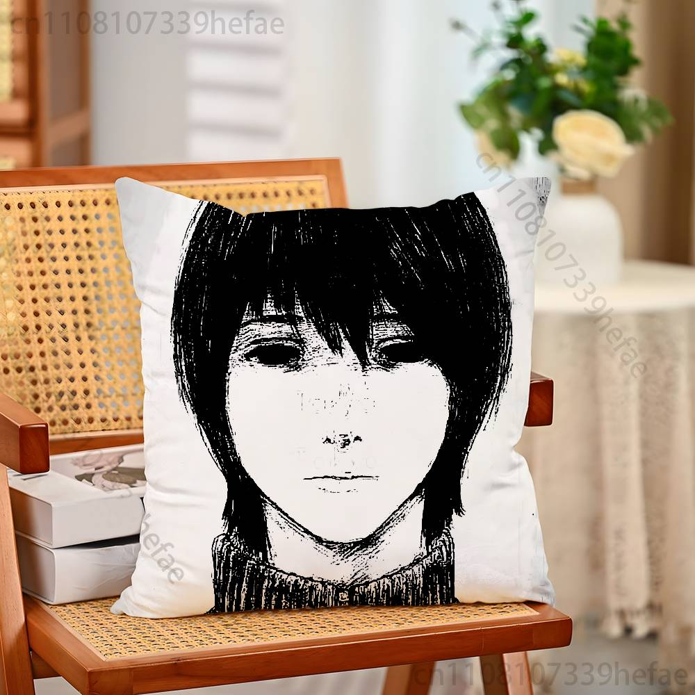 GGoodnight Oyasumi PPunpun Pillow Case Plush Pillow Cases Home Decoration Pillow Cover for Sofa Bed Chair Living Room