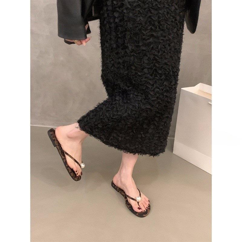 Flat-bottomed flip-flops shoes women's shoes new outer wear beach small sandals soft-soled sandals
