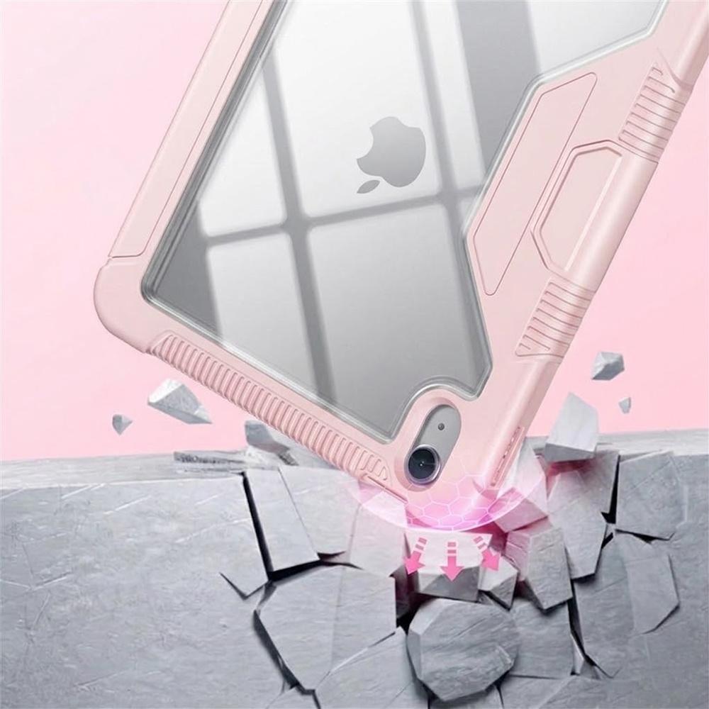 Case for iPad 11" 2025 A16 (11th gen.) / iPad 10.9" 2022 (10th gen.) with flap and stylus holder, light pink, powder pink