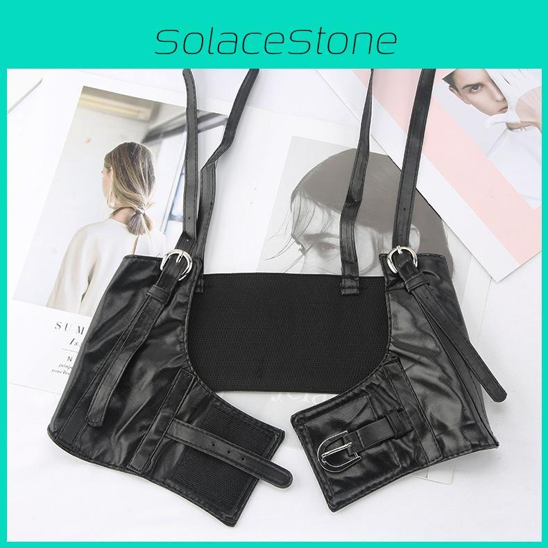 Style Punk Shoulder Strap Cummerbund Womens Waist Cinching Fashion Clothing