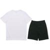 Puma Solid Color Logo Print Sports Short Sleeve T-Shirt And Shorts Set Men sets White Black 532557-02+533192-01