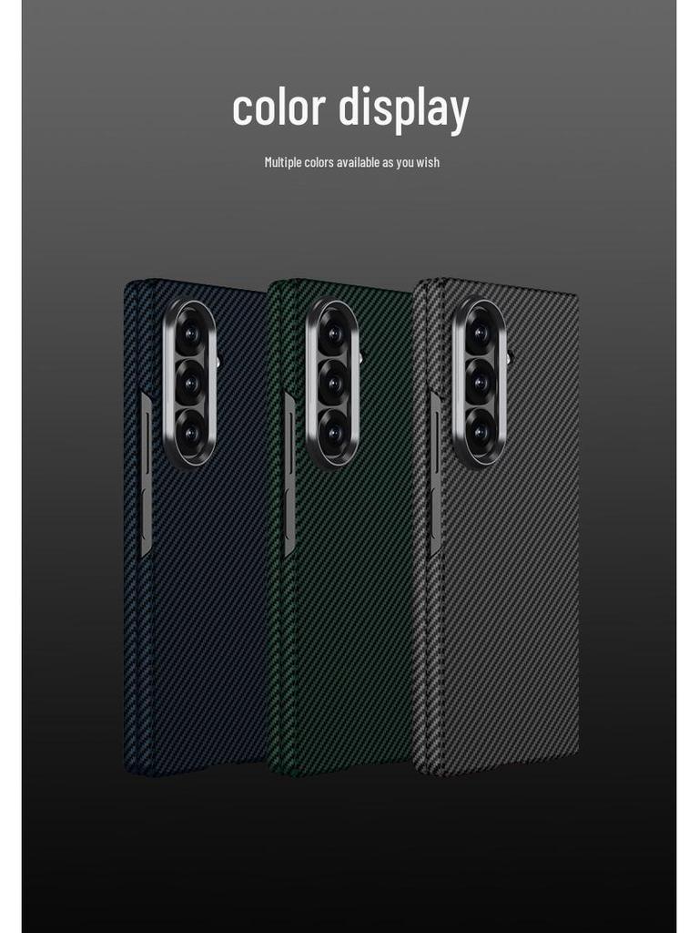 Samsung Z FOLD7 Ultra-tenké ochranné pouzdro s texturou karbonových vláken - Jednobarevné, Skládací design