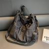 Drawstring bucket bag, new autumn high-end commuter bucket bag, waterproof nylon cloth shoulder bag tide