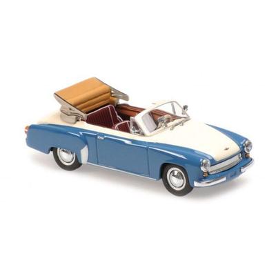 MAXICHAMPS 940015930 Wartburg A 311 Cabriolet 1958 Collectible Miniature Car 143 - - Gray-White