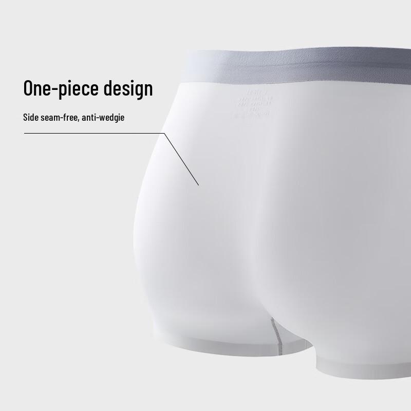 Audifen Men's Ice Silk Seamless Boxer Briefs 5-Pack