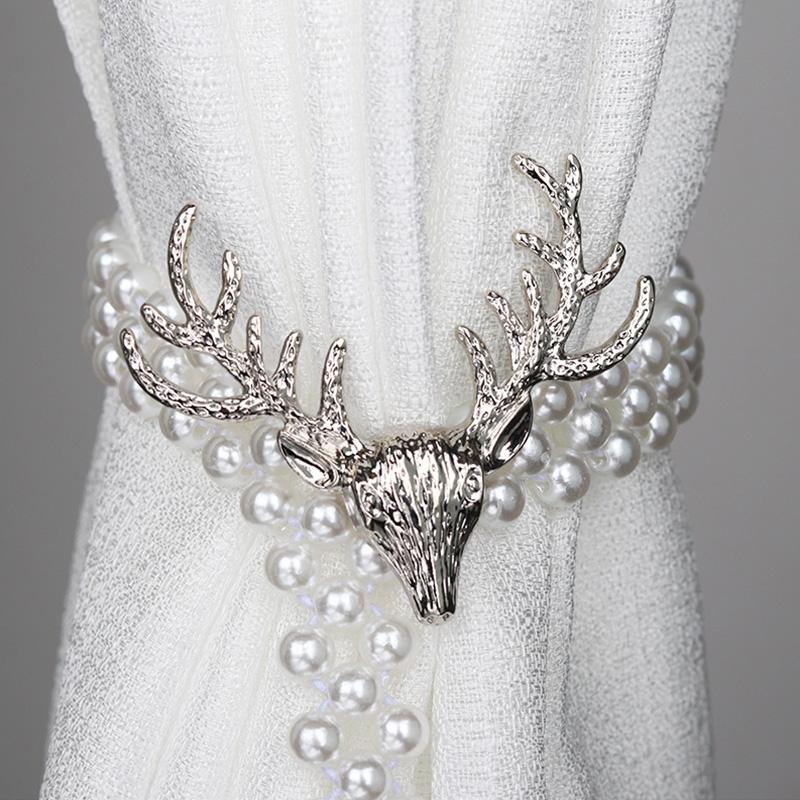 

New Elastic Metal Curtain Strap Tie Aluminum Alloy Creative Curtain Buckles Home Decor Luxury Curtain Tieback Clip Accessories