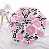 1pc Cheetah Floral Automatic Umbrella | Portable Foldable 8-Rib Manual Open, Cute Birthday & Holiday Gift for Outdoor Yy260107107