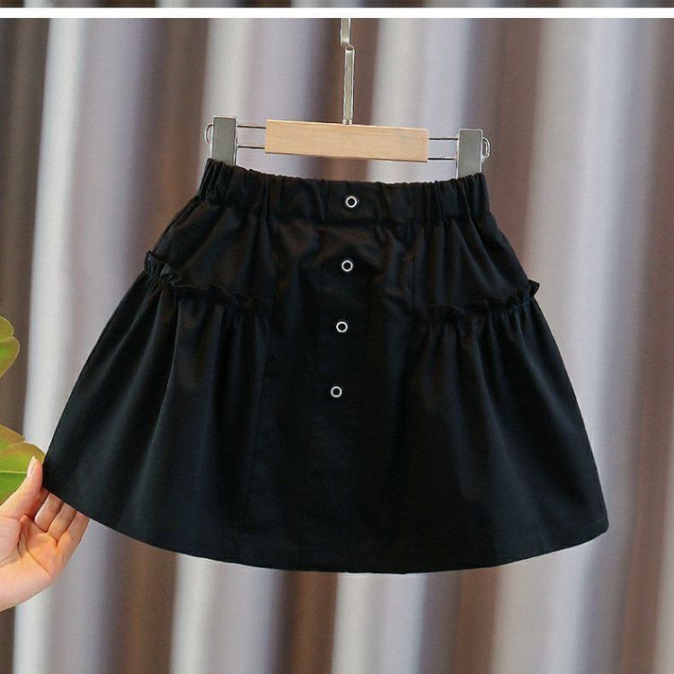 Girls' Half Length Skirt Summer New Mid Size Children's Clothing Pants Half Length Skirt Children's White Short
