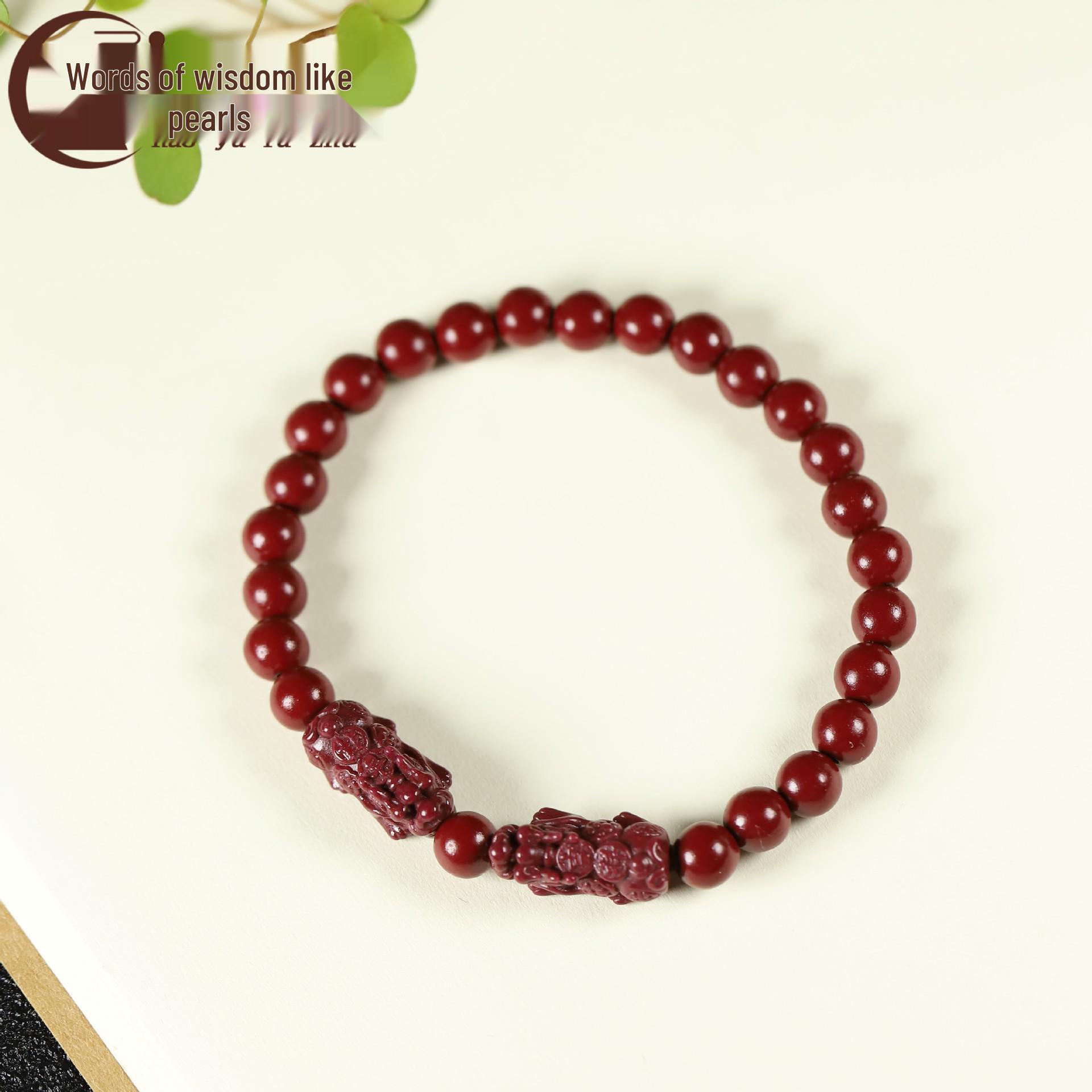 

Натуральний кіноварний браслет Піксю: Прикраси з фіолетового золотого пісковика з високим вмістом для чоловіків та жінок