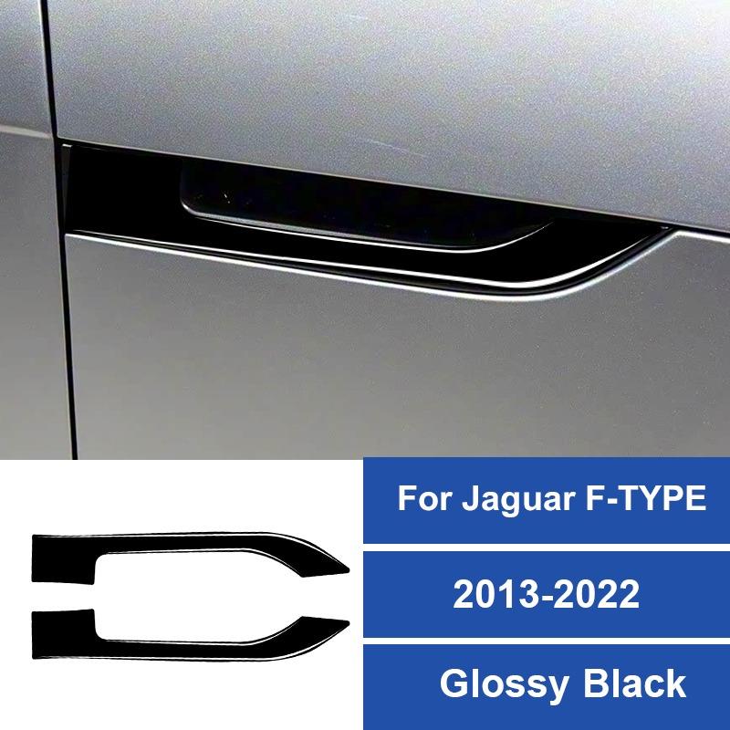 2PCS Real Carbon Fiber Car Side Fender Air Outlet Decoration Sticker For Jaguar F-Type 2013-2022 Car Exterior Accessories