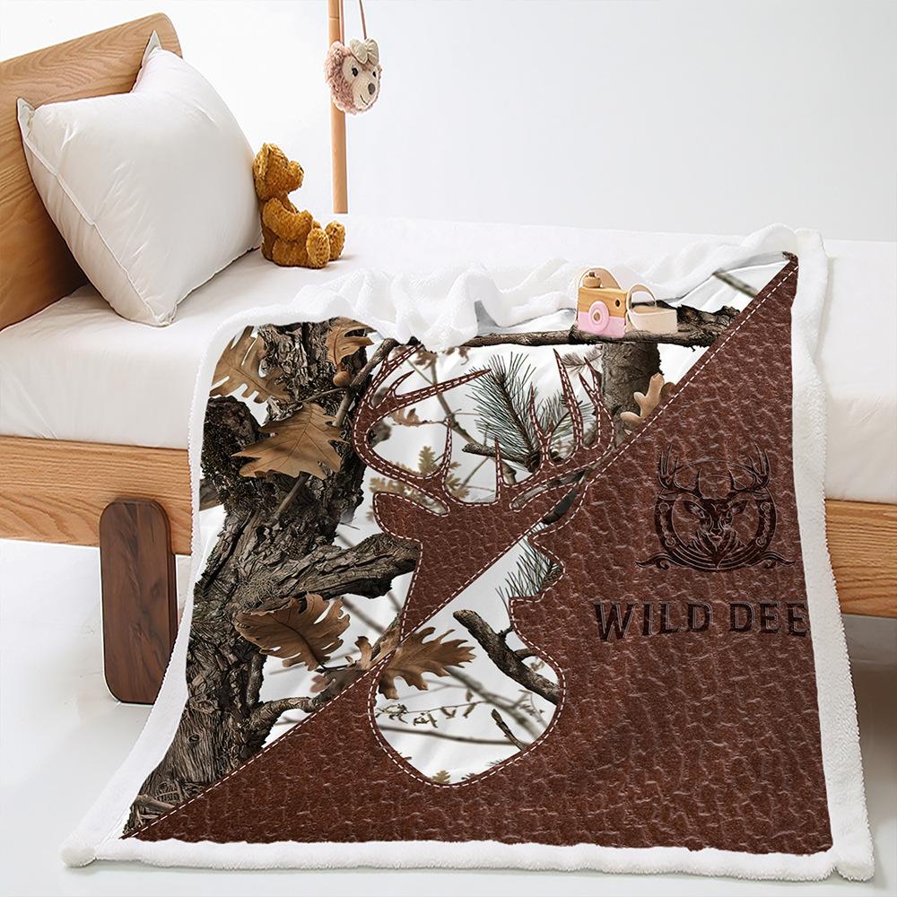 Blanket Animal Deer Blanket Lamb Fleece Crystal Fleece Blanket Blanket Universal