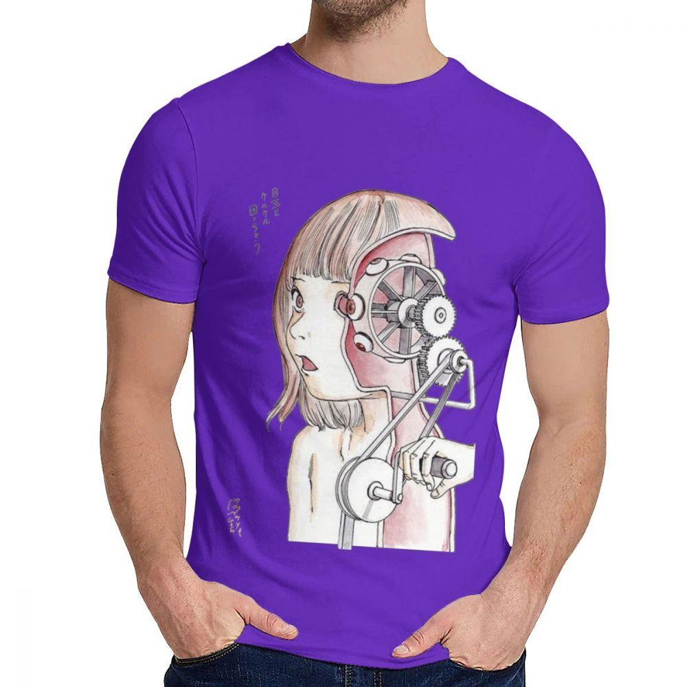 Shintaro Kago Japanese Junji Ito T Shirt Leisure Round Collar Vintage Men S Retro Natural Cotton