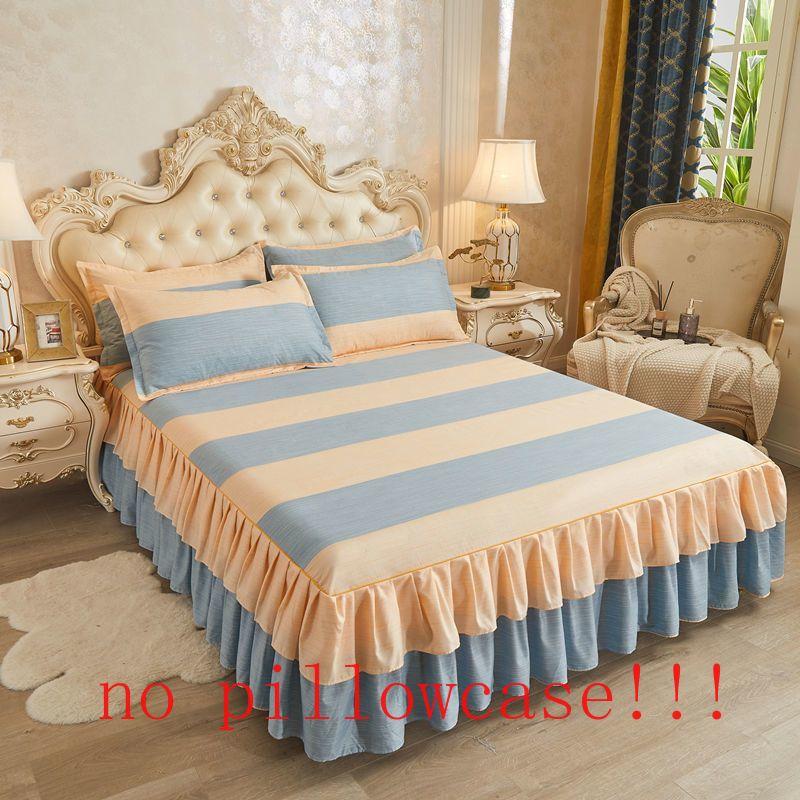 Korean Fashion Bed Skirt Washable Non-slip Single Double Bedding Luxury Modern Skin-friendly Soft Bedspread King Queen Size Home