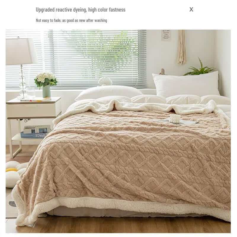 Jieliya Double-Sided Warm Fleece Blanket