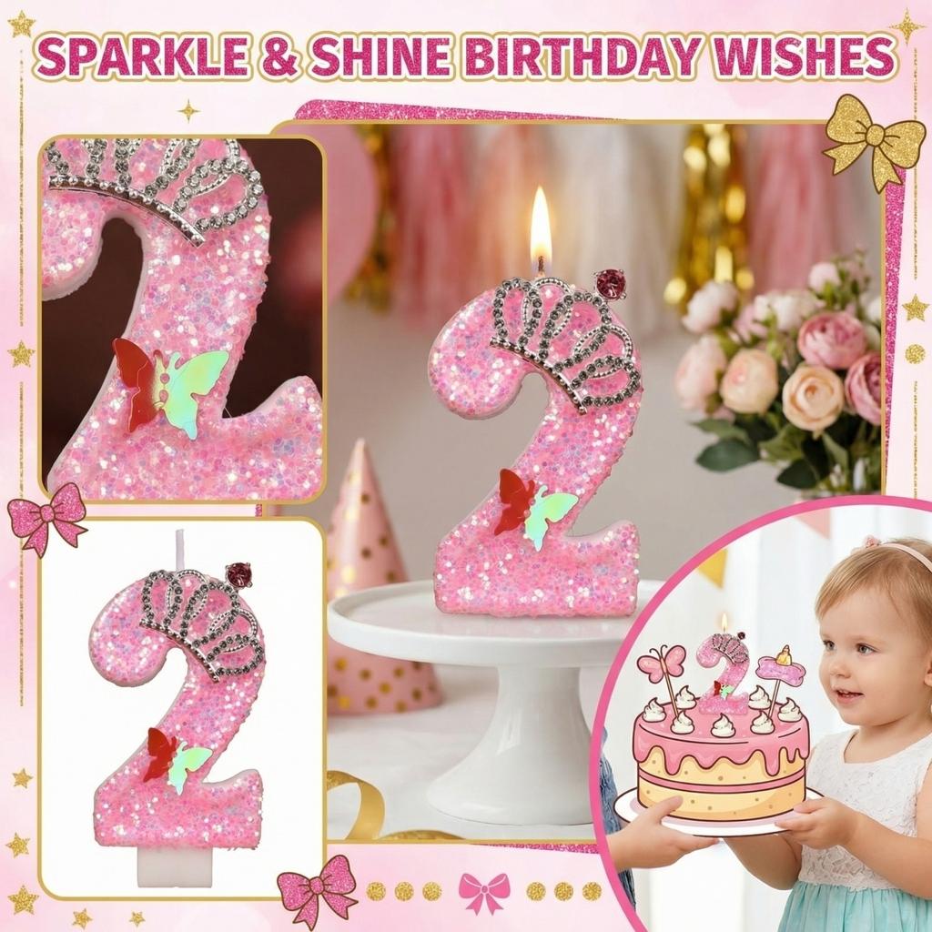 Fashion Cartoon Creative Birthday Candles Party Digital Candles