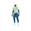 Nike Dri-Fit Strike Brazil National Team Soccer Training Series Logo Print Striped Crew Neck Short Sleeve T-Shirt Men Tops Light-Green DH6441-390