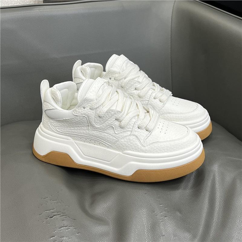 Neue dicke Sohlen Schuhe Low-Top Leder atmungsaktiv Jugend Sport und Freizeit Schuhe