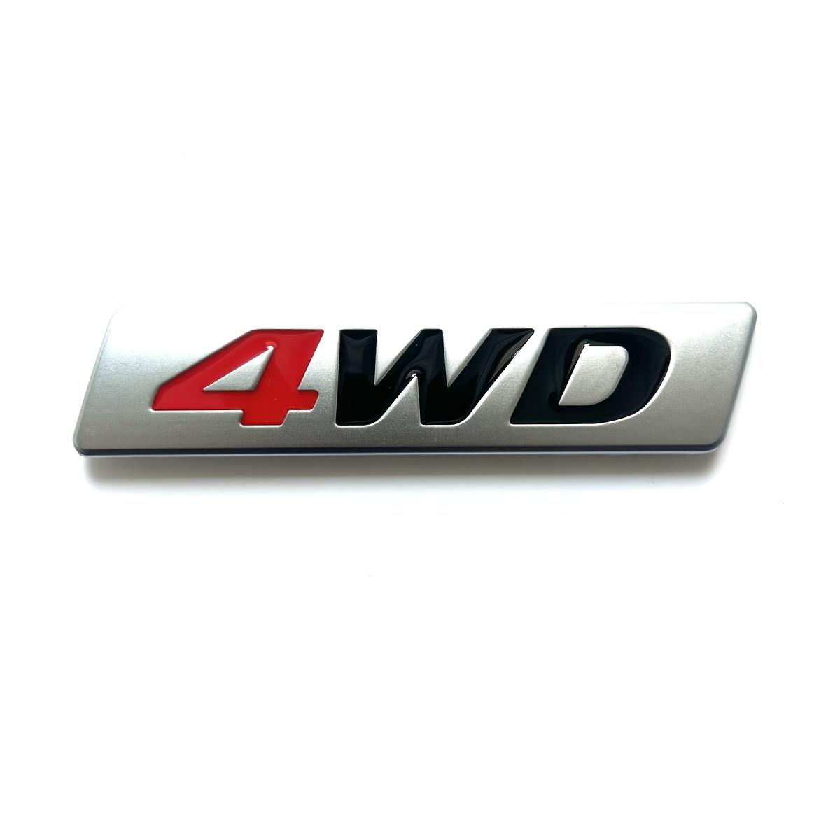 

3D Metal Emblem Four-Wheel Drive 4WD Sticker Suitable for Cars Trucks Motorcycles SUVs Hood Trunk Fender Side Door, Body Decorative Decal Accessories 1pc красный