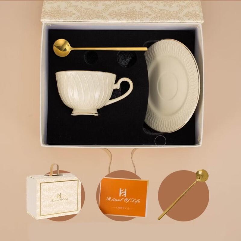 

Shangqi Baroque Ceramic Coffee Cup and Saucer Set