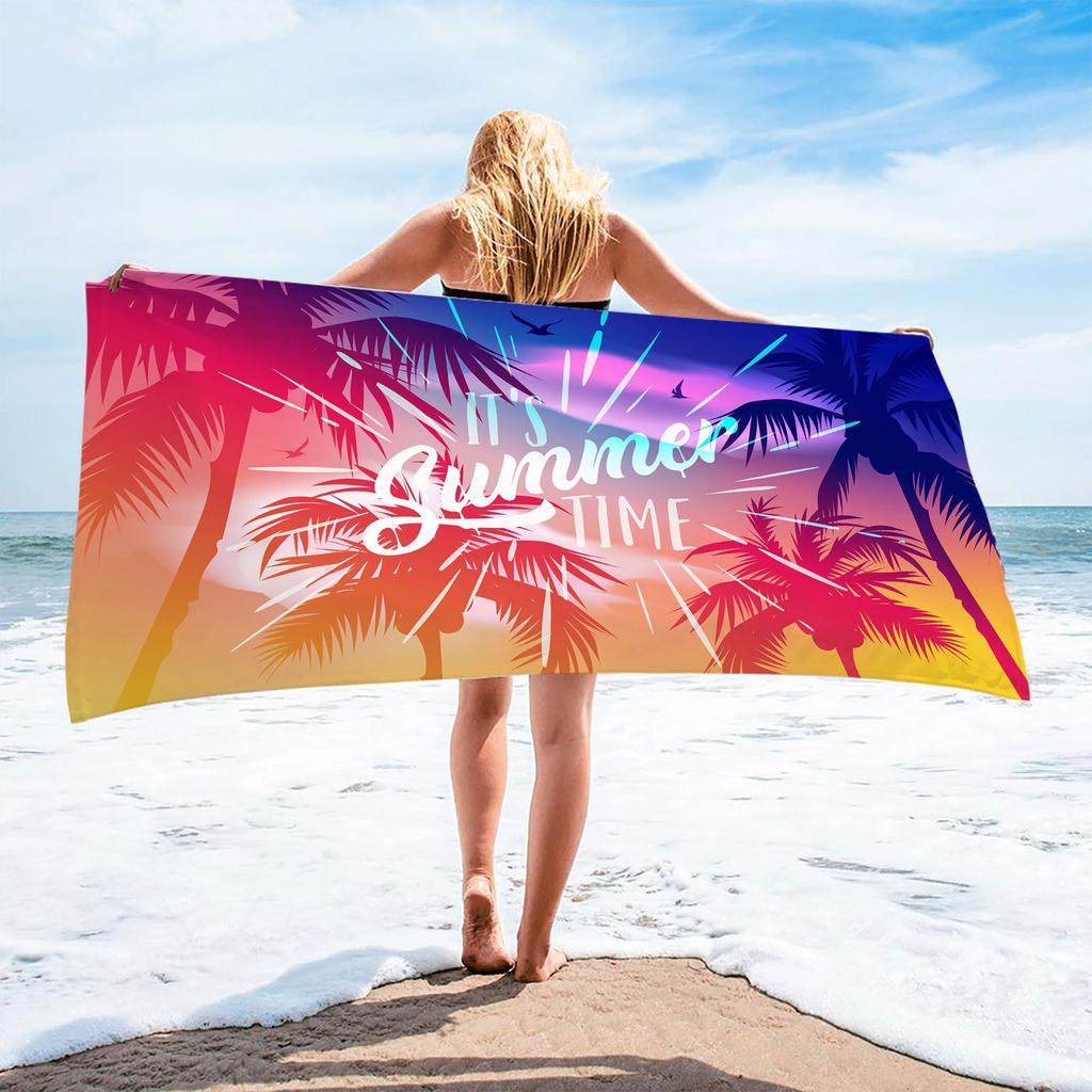 Microfiber Square Beach Towel Outdoor Summer Festival Party Decorative Bath Towel Sports Towel