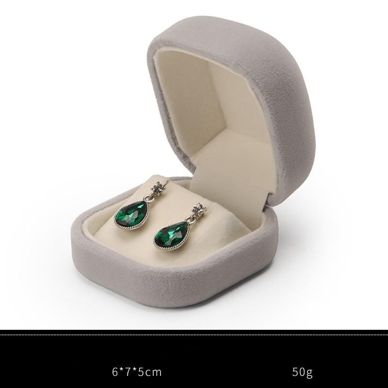 Pendant Display Box Soft Velvet Velvet Jewelry Box Earring Box Exquisite For Daily Storage Travel High-End Gift Packaging